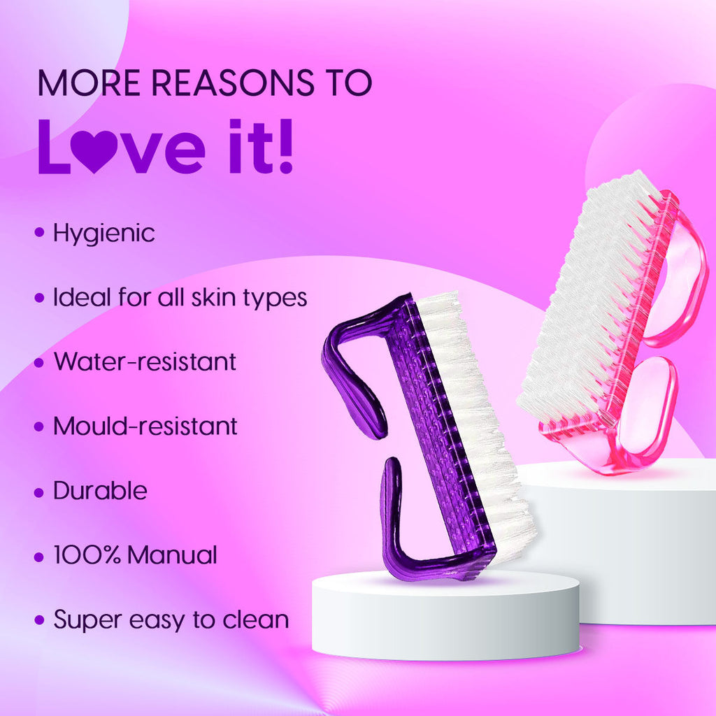 Professional Nail Brush Cleaning Tool Manicure Pedicure Scrubber Foot Cleaner Brush