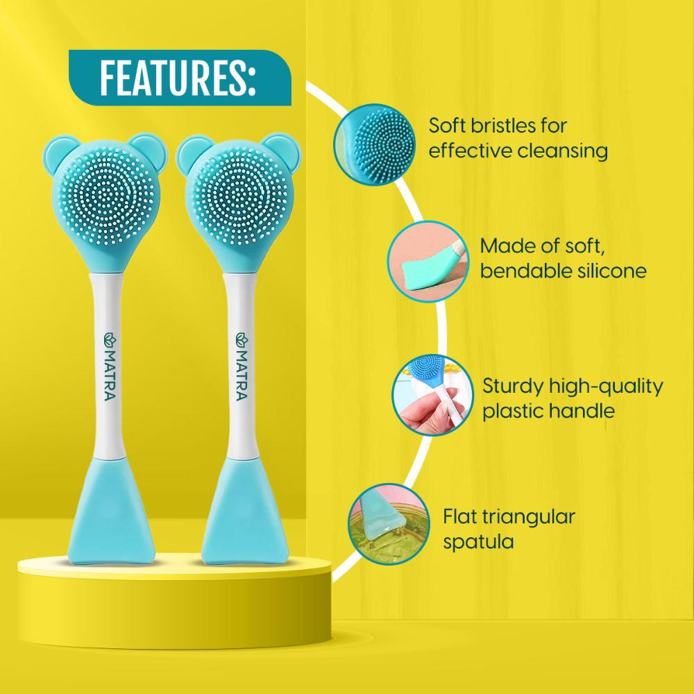 Silicone Face Scrubber Dual Side Manual Face Cleansing Brush And Face Mask Applicator
