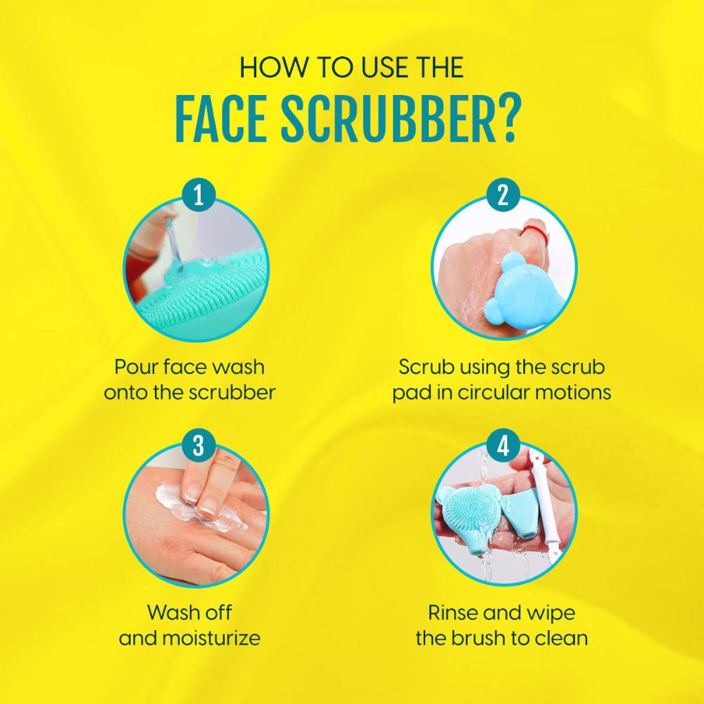 Silicone Face Scrubber Dual Side Manual Face Cleansing Brush And Face Mask Applicator