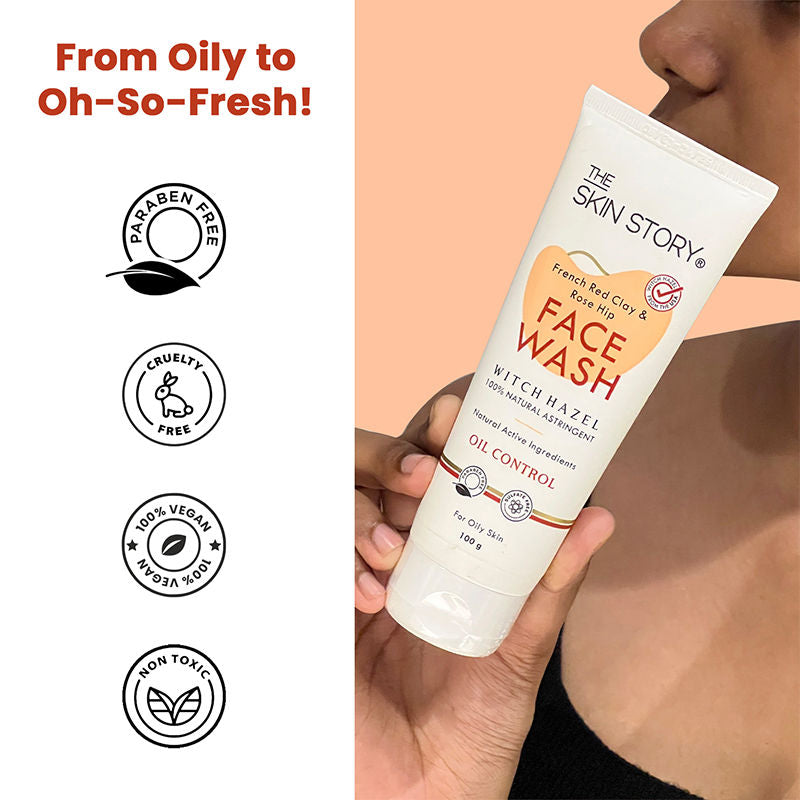 French Clay Pimple Oil Control Face Wash For Acne Prone Oily Skin Cleanses Pores