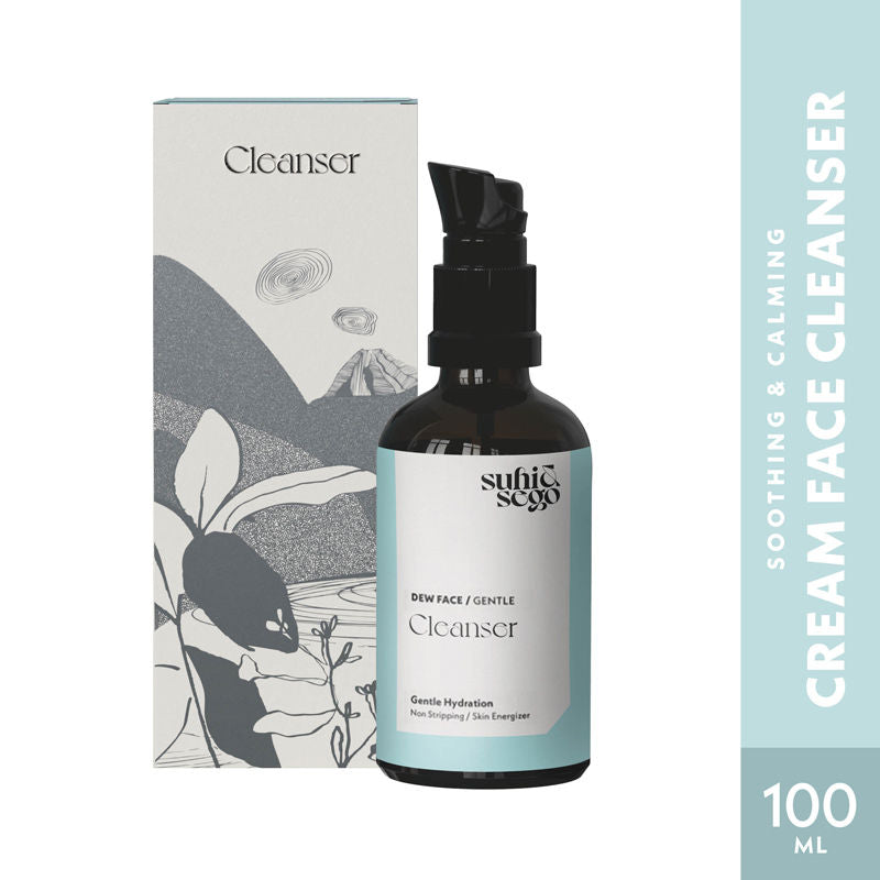 Dew Face Cream Cleanser With Aloe Vera, Soothes & Hydrates, For Dry, Sensitive Skin