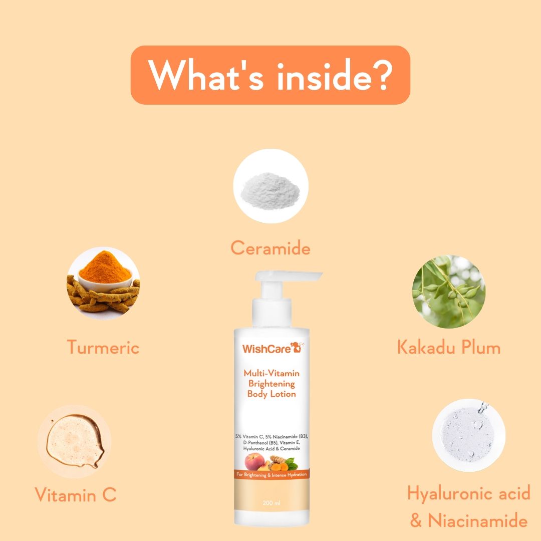 Multi-Vitamin Brightening Body Lotion for Glowing Skin-Reduces Pigmentation & Dark Spots