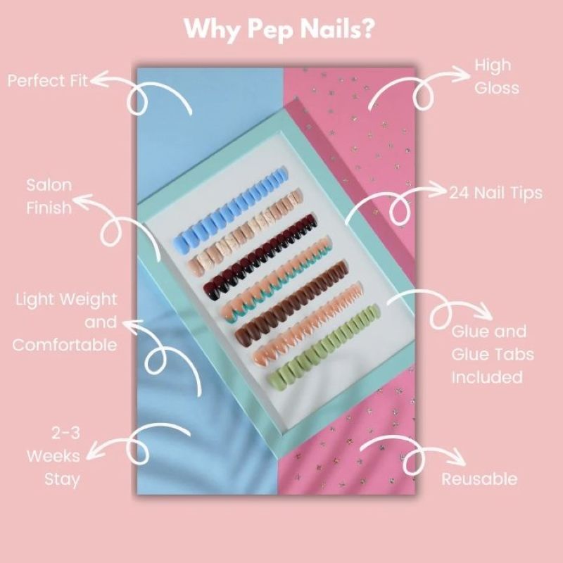 Back To Black Classic French Manicure Press On Nails