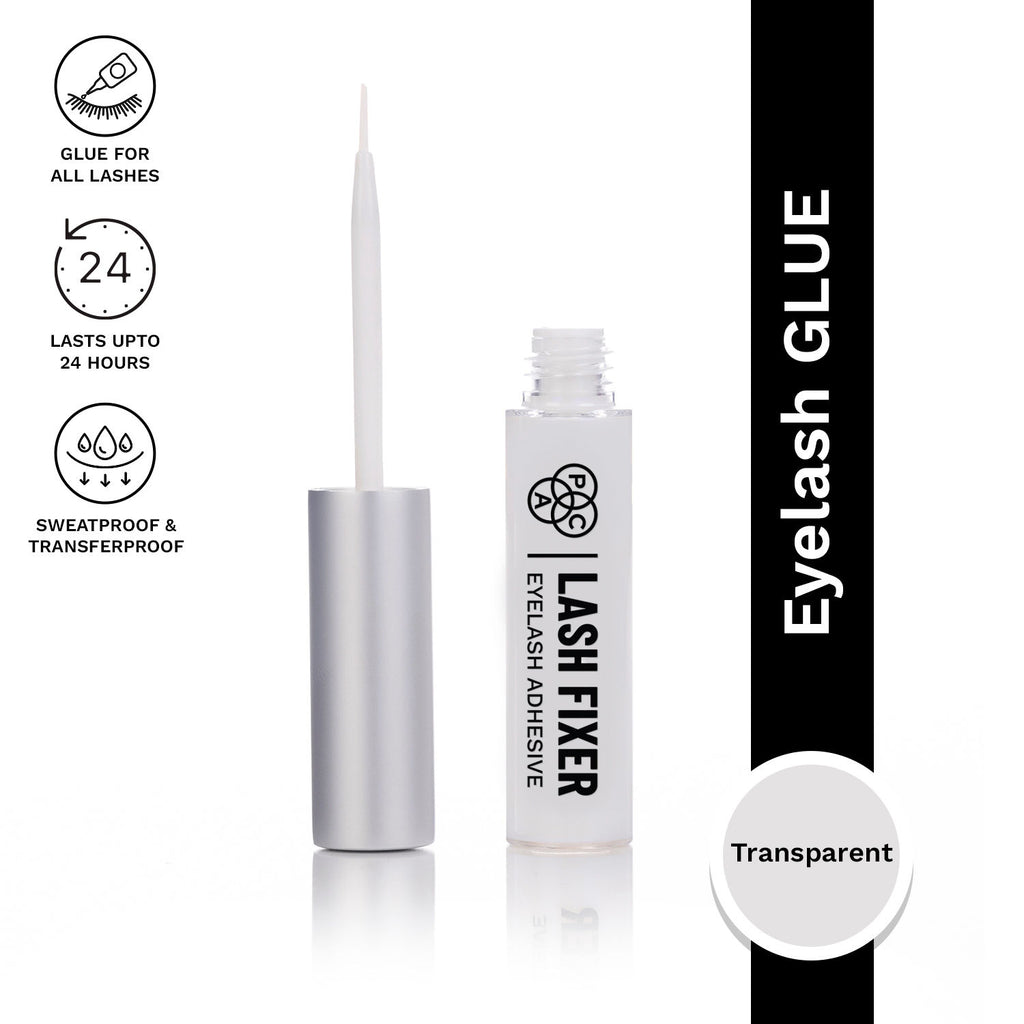 Lash Fixer Eyelash Adhesive Transparent - 24H Hold, Quick Drying, Waterproof, Ultra Thin Brush