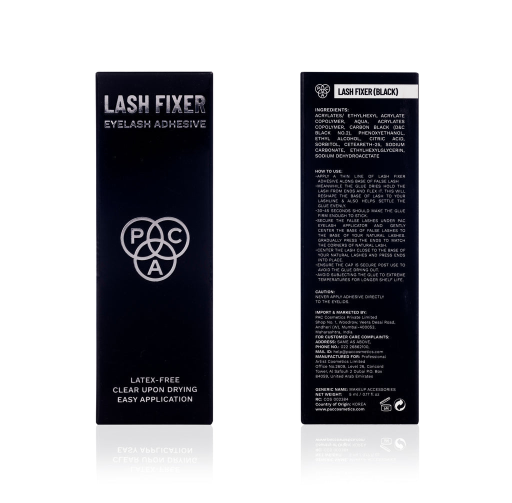 Lash Fixer Eyelash Adhesive Black - 24H Hold, Quick Drying, Waterproof, Ultra Thin Brush