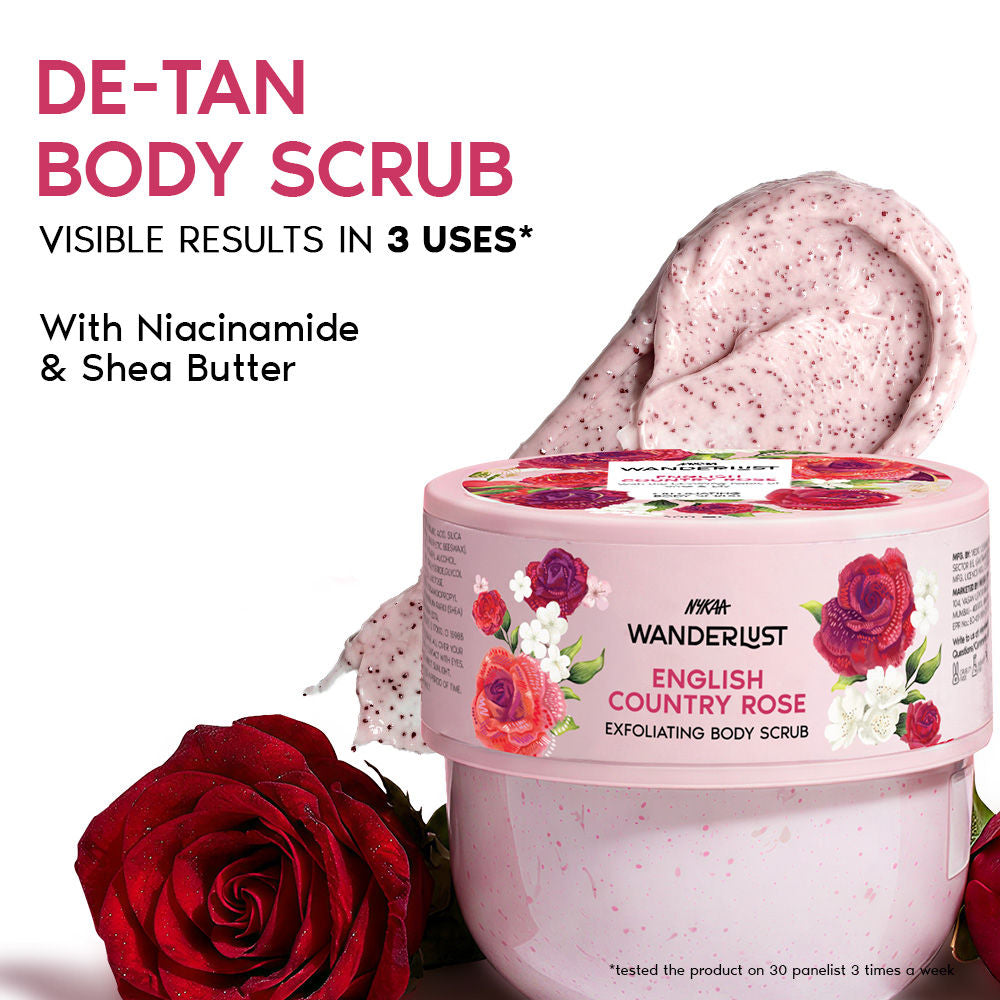 Nykaa Wanderlust Body Scrub - English Country Rose