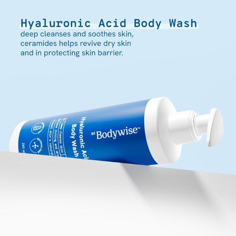Hyaluronic Acid Body Wash For Dry Skin - With 3 Essential Ceramides & Aloe Vera Extract
