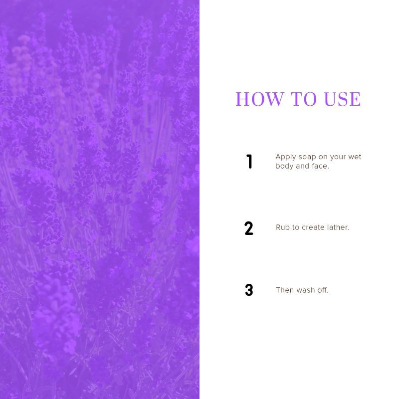 Pure Lavender Soap Cleanses, Tone & Nourish Skin
