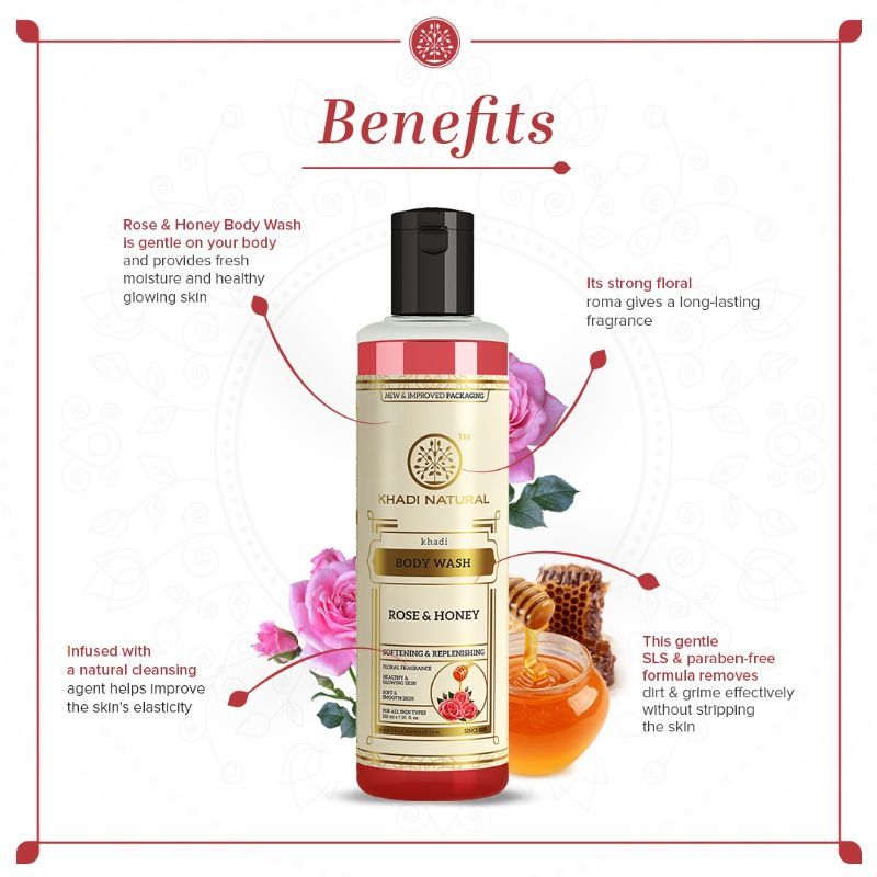 Rose & Honey Body Wash Soft, Smooth & Hydrate Skin