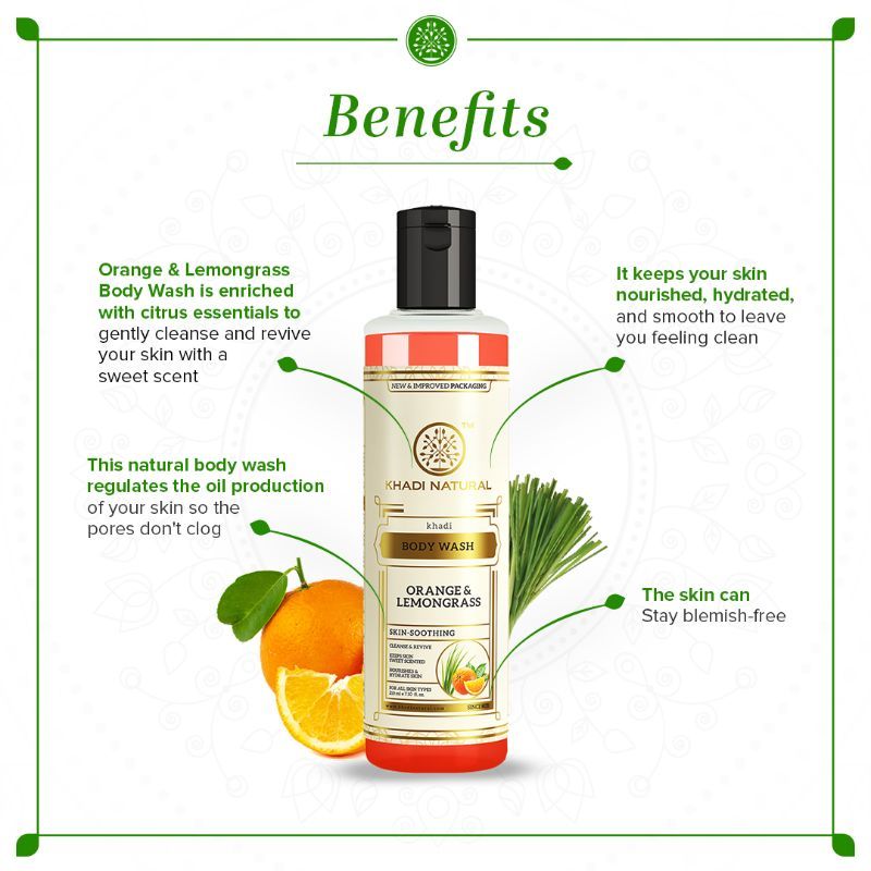 Orange & Lemongrass Body Wash Nourish & Hydrate Skin