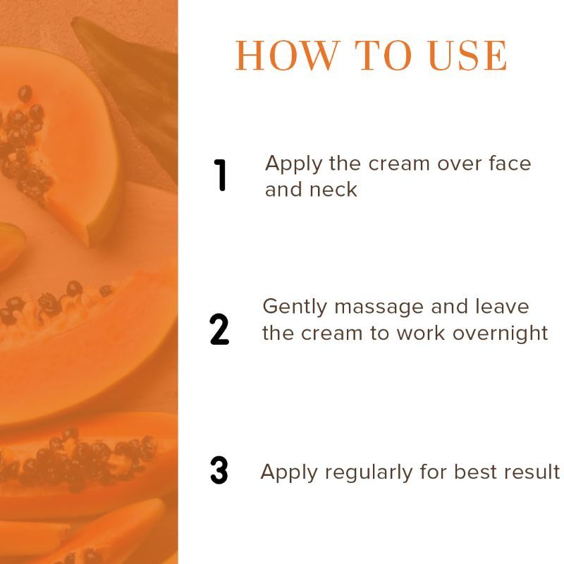 Saffron Papaya Anti Wrinkle Cream Removes Finelines & Wrinkles