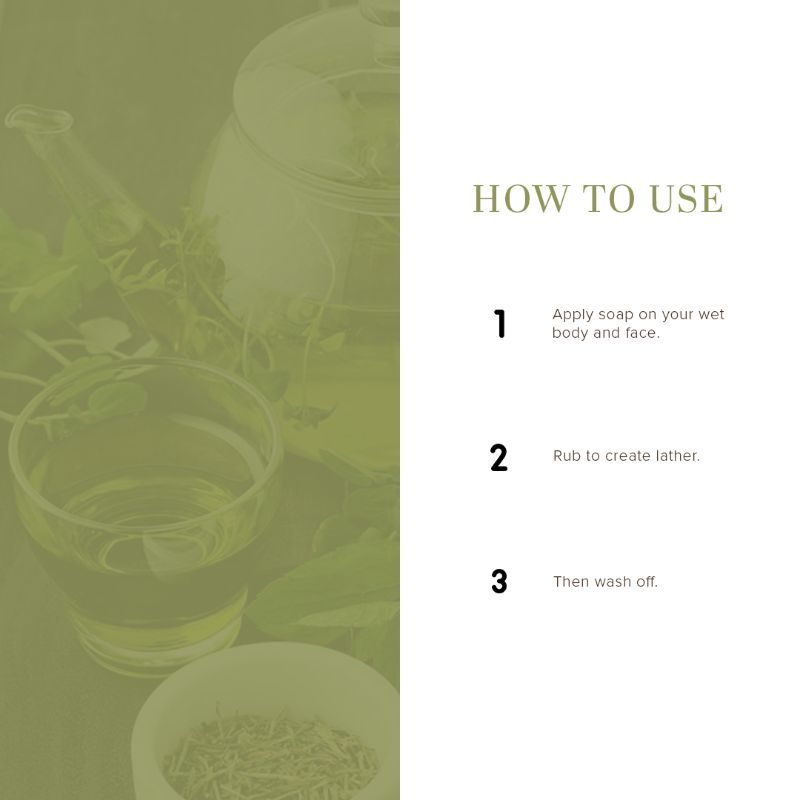 Green Tea Handmade Soap Reduce Dead Skin Cells