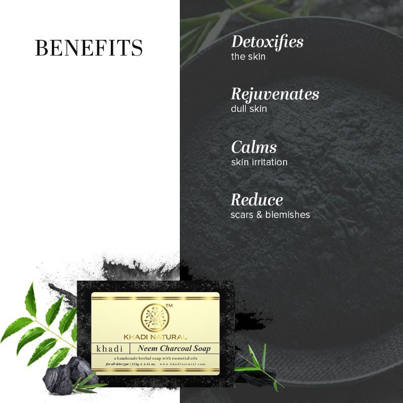 Neem Charcoal Soap Reduces Acne & Blackheads