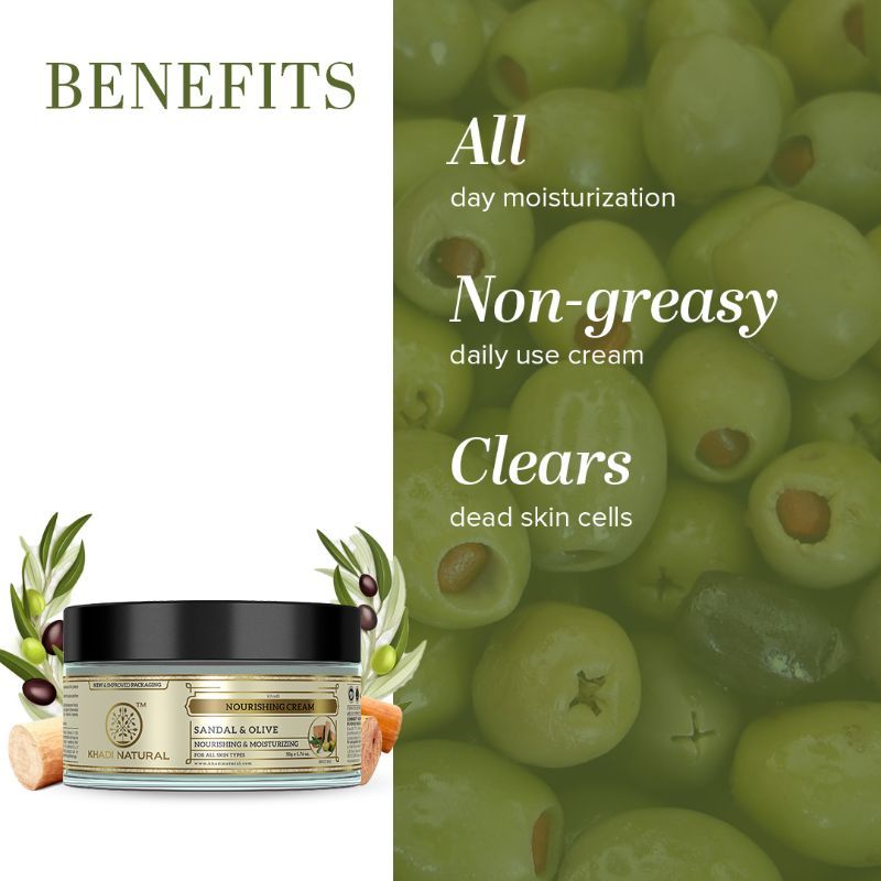 Sandal & Olive Face Nourishing Cream Soft & Supple Skin