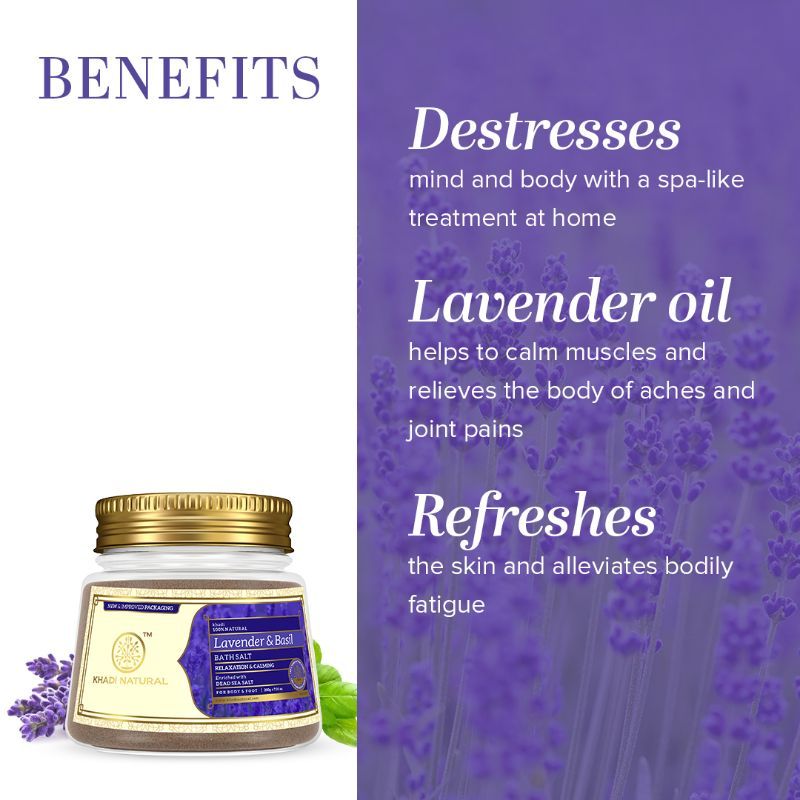 Lavender Basil Bath Salt Removes Dirt & Impurities
