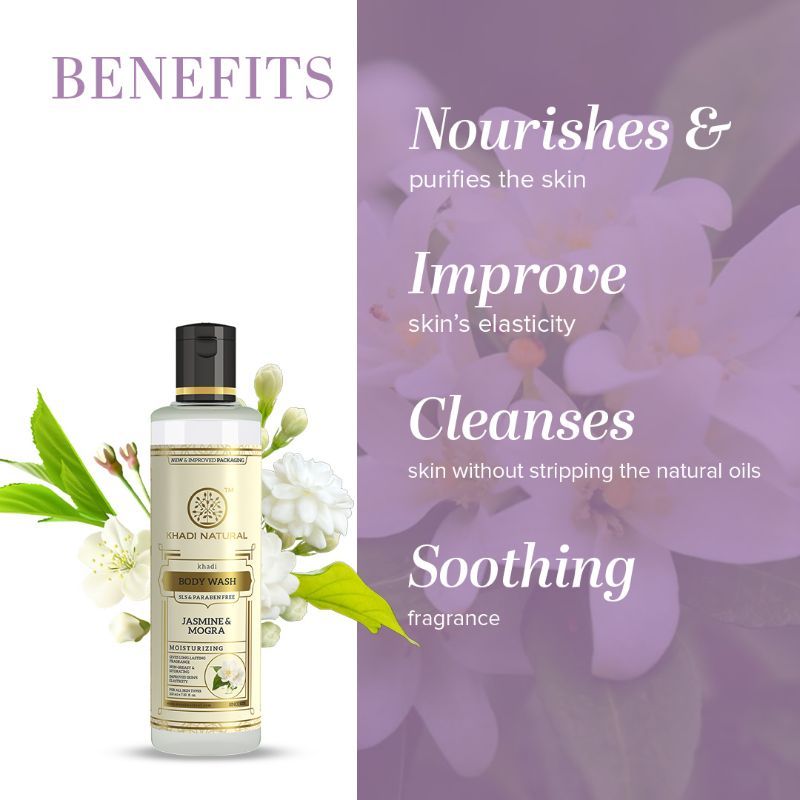 Jasmine & Mogra Body Wash Removes Dirt & Grime SLS & Paraben Free
