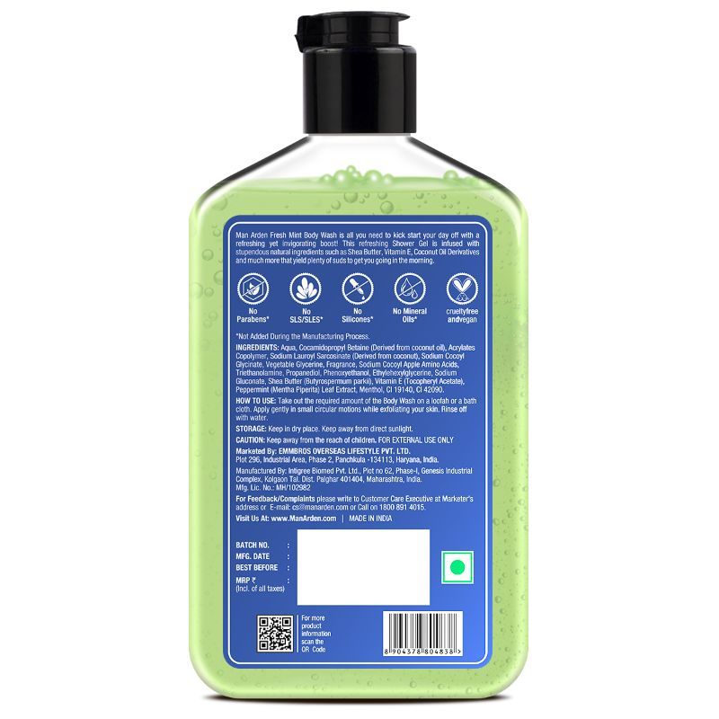 Fresh Mint Luxury Body Wash Infused With Shea Butter & Vitamin E