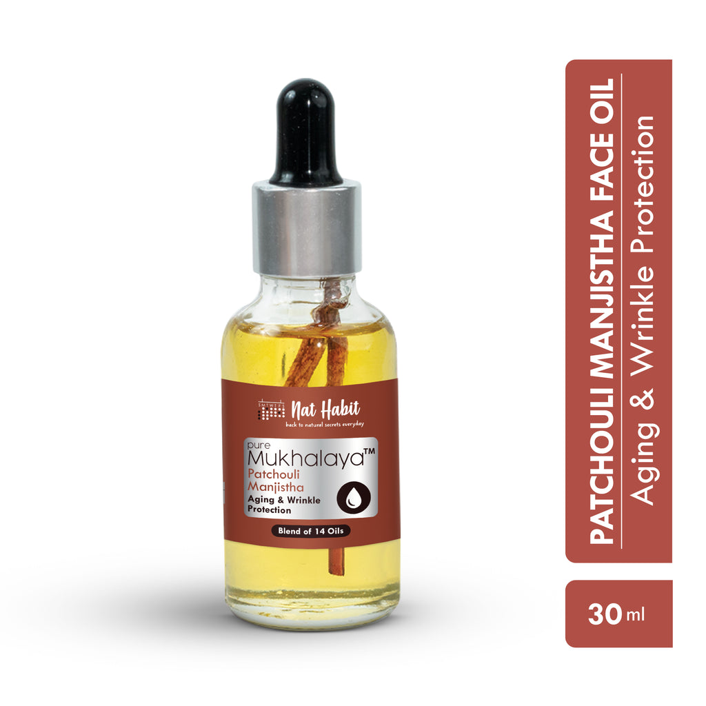 Patchouli Manjistha Face Oil For Anti-Aging, Wrinkle Protect & Bakuchiol For Skin Glowing