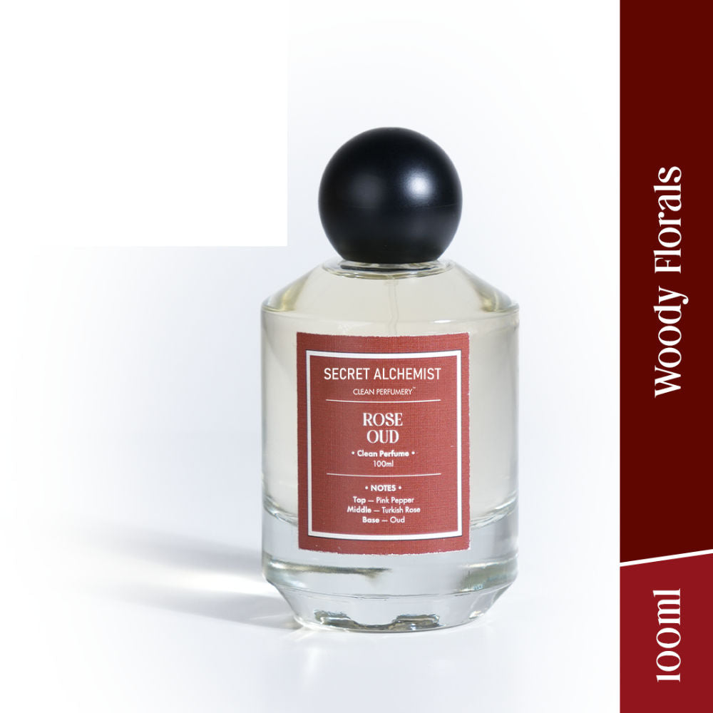 Rose Oud Clean Perfume EDP Floral Woody Perfume for Women, Night & Everyday
