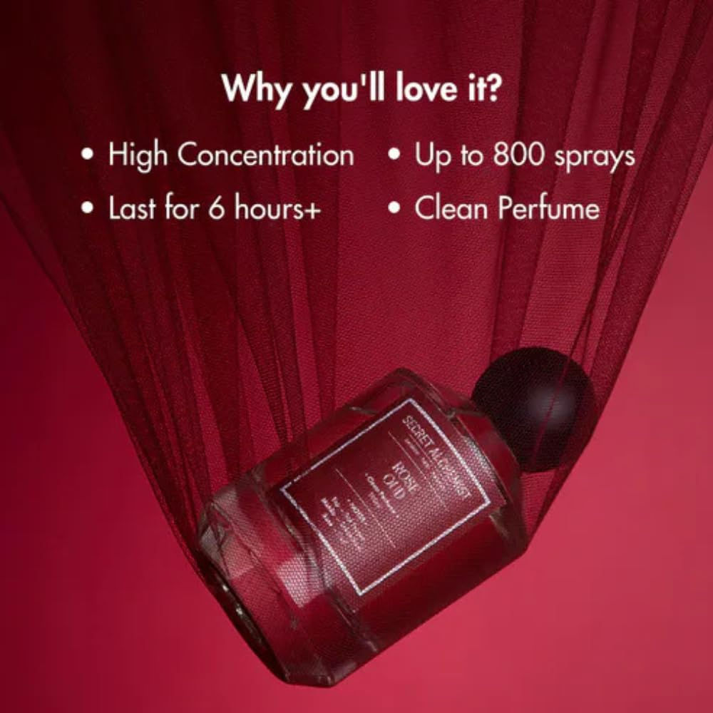 Rose Oud Clean Perfume EDP Floral Woody Perfume for Women, Night & Everyday