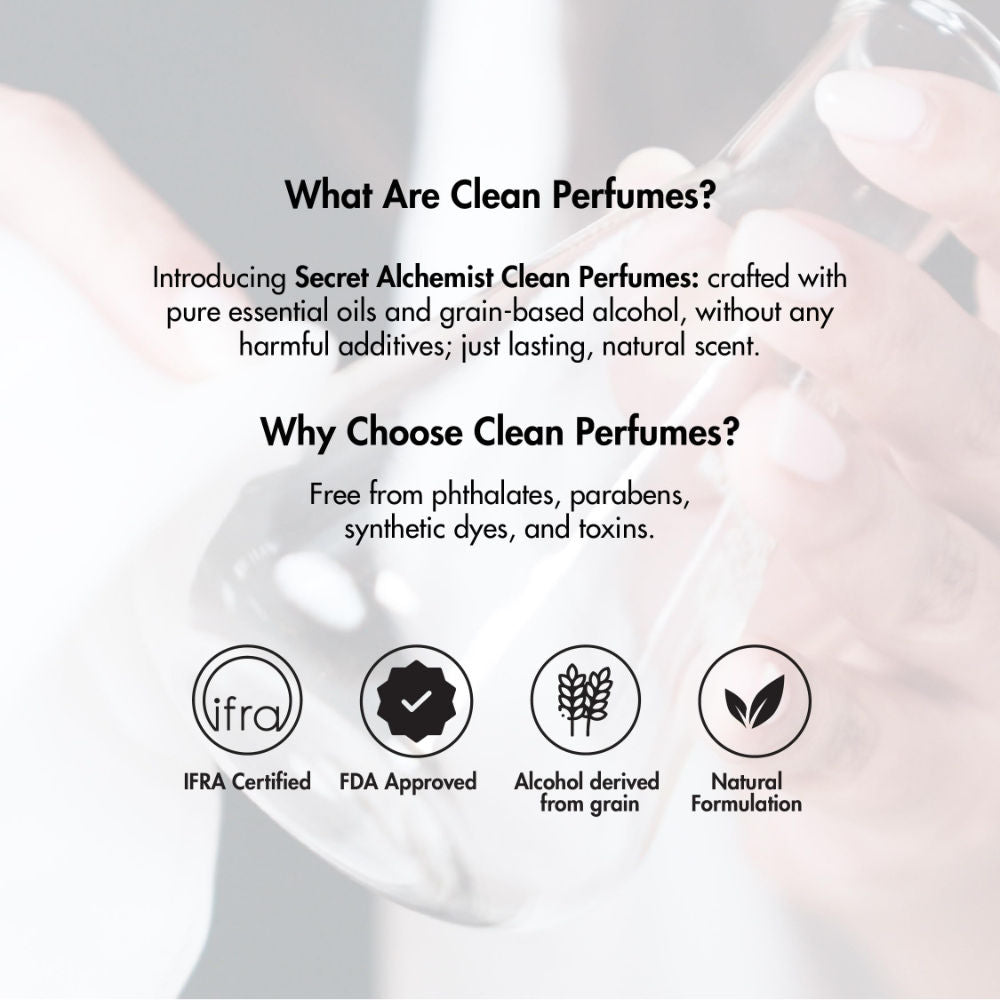 Rose Oud Clean Perfume EDP Floral Woody Perfume for Women, Night & Everyday