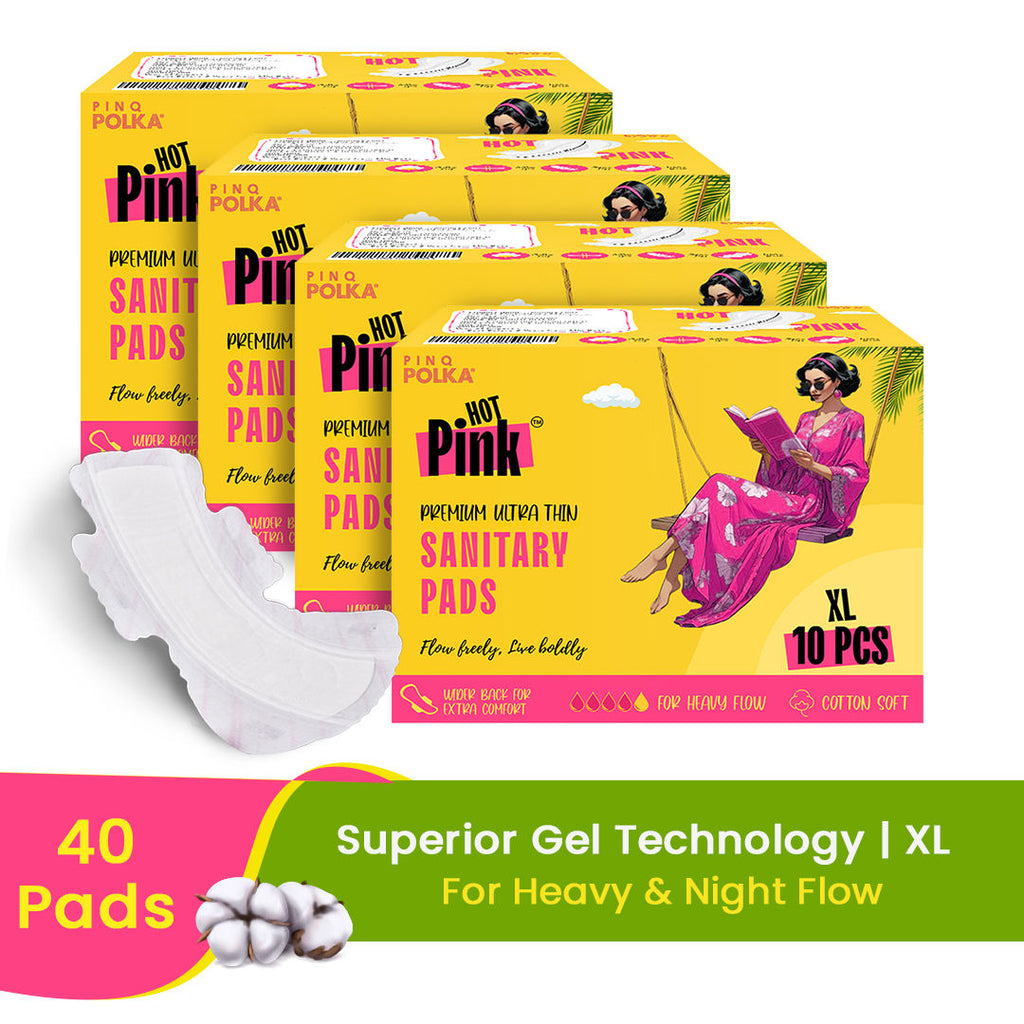 Polka Hot Pink Ultra Sanitary Pads - 40pcs