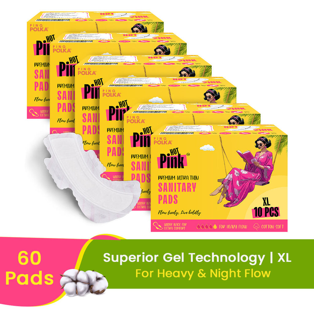 Polka Hot Pink Ultra Sanitary Pads