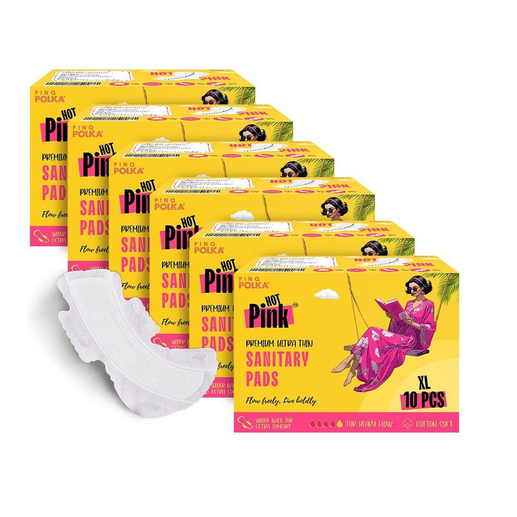 Polka Hot Pink Ultra Sanitary Pads