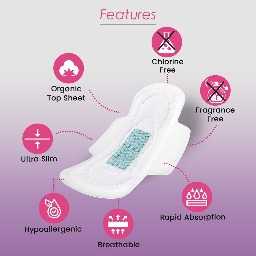 Polka Hot Pink Ultra Sanitary Pads