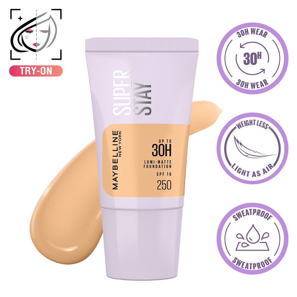 Super Stay Lumi-Matte Foundation-30Hr Wear-Lightweight-Normal-Dry Skin - 250