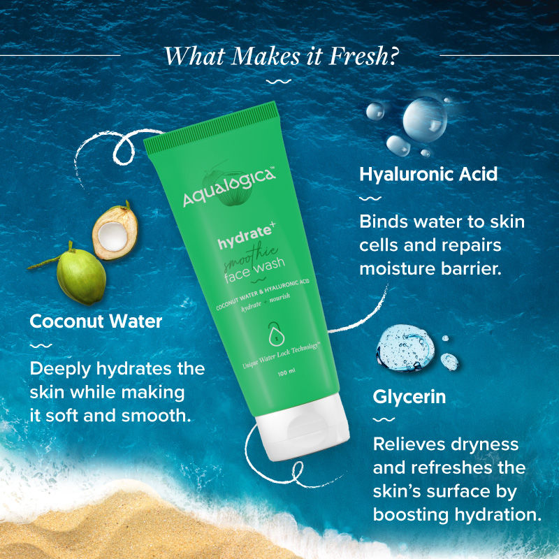 Hydrate+ Smoothie Face Wash with Coconut Water & Hyaluronic Acid