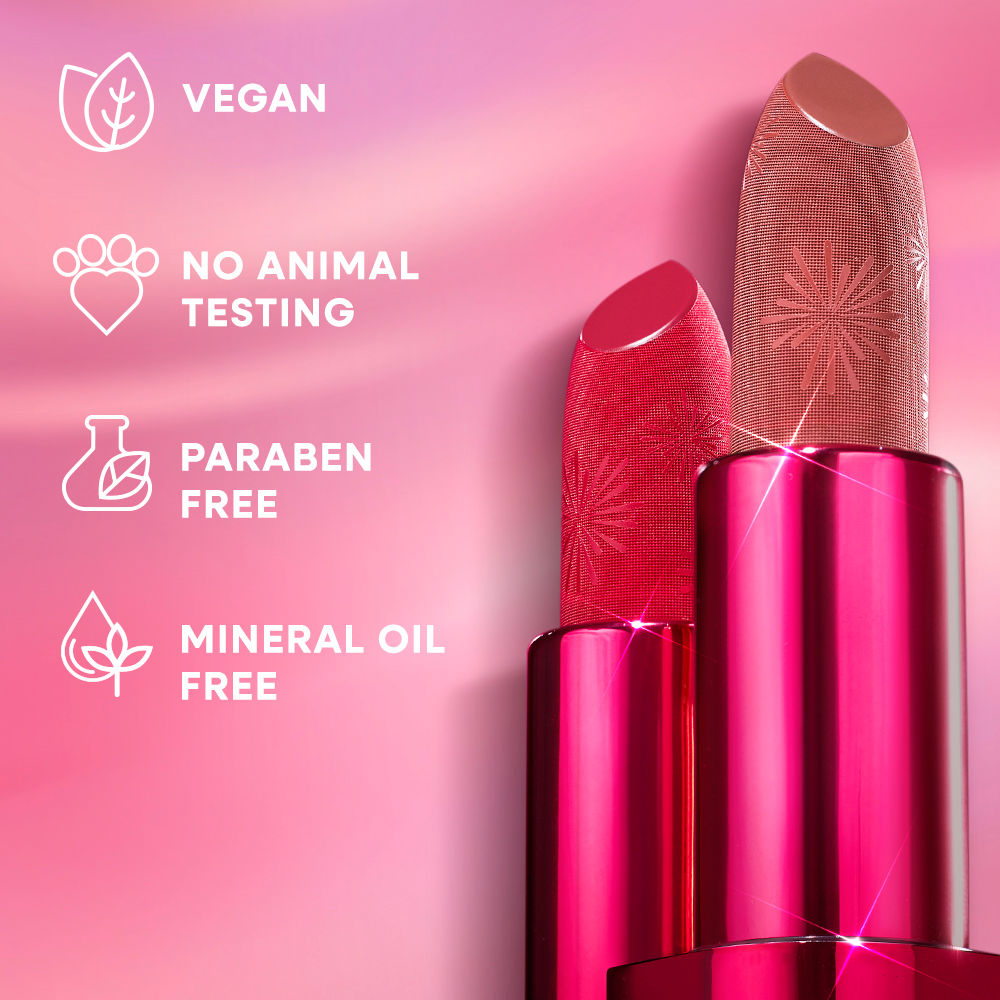 Nykaa Ultra Silk Hydrating Satin Serum Creme Glitter Lipstick with Hyaluronic Acid