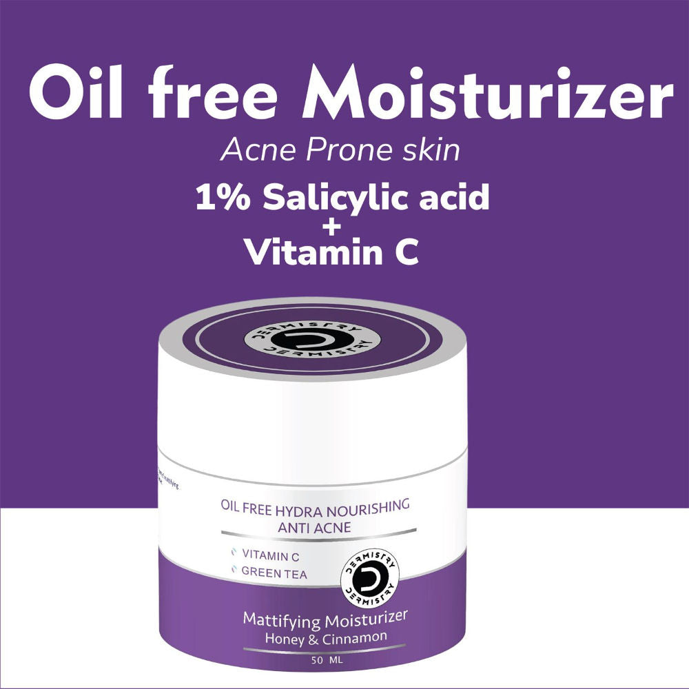 1% Salicylic Acid Moisturizer Face Gel Oil Free Water Based for Oily Acne Prone Skin