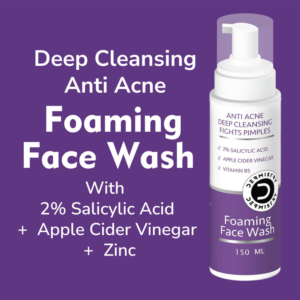2% Salicylic Acid Niacinamide Foaming Face Wash for Oily Acne Prone Skin Open Pore Pimples