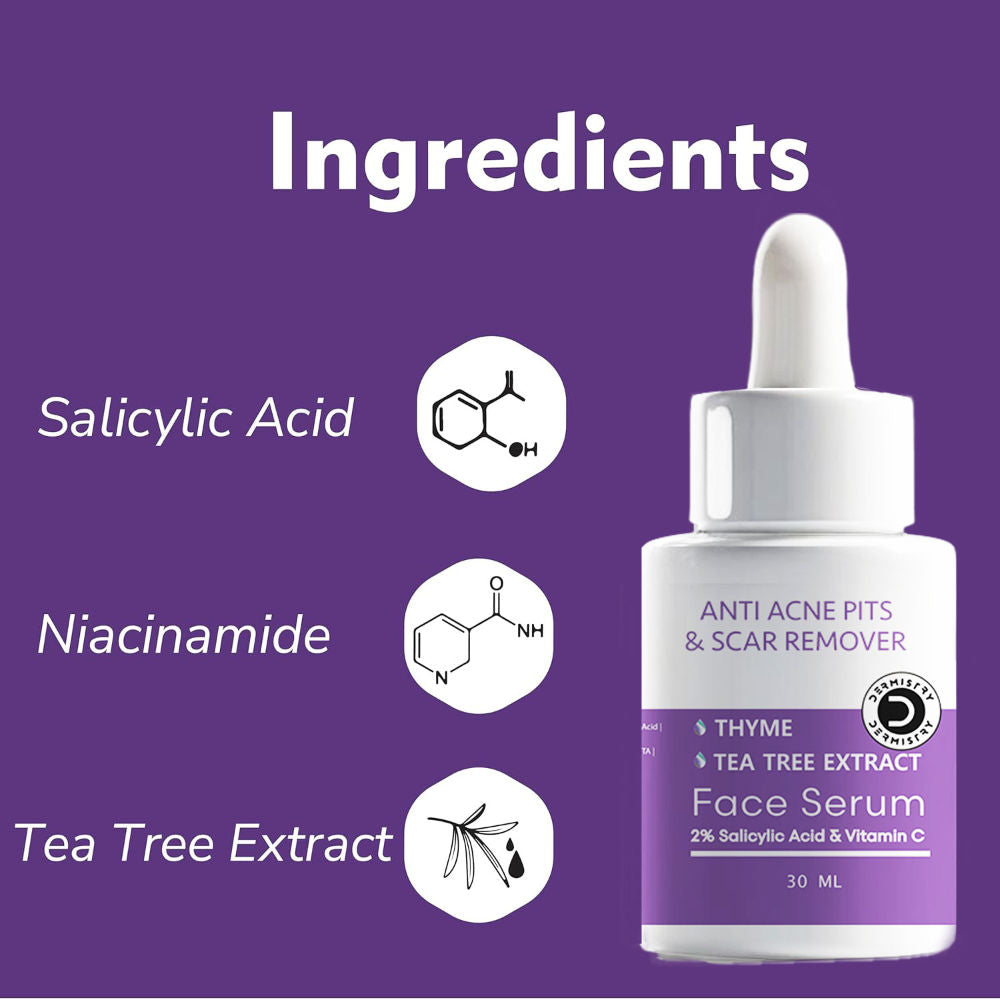 2% Salicylic Acid 5% Niacinamide Face Serum For Oily Acne Prone Skin Open Pores Spot Scars