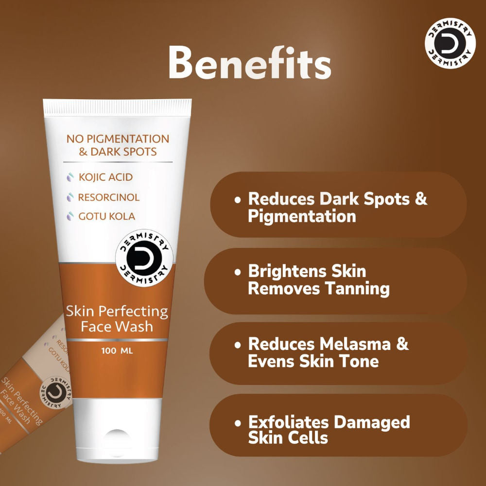 Kojic Acid Face Wash Pigmentation Dark Spots Tan Removal Glowing Skin Lightening Whitening