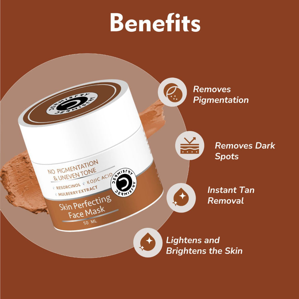 Kojic Acid Pigmentation De D Tan Dark Spots Removal Skin Whitening Glowing Face Pack Mask