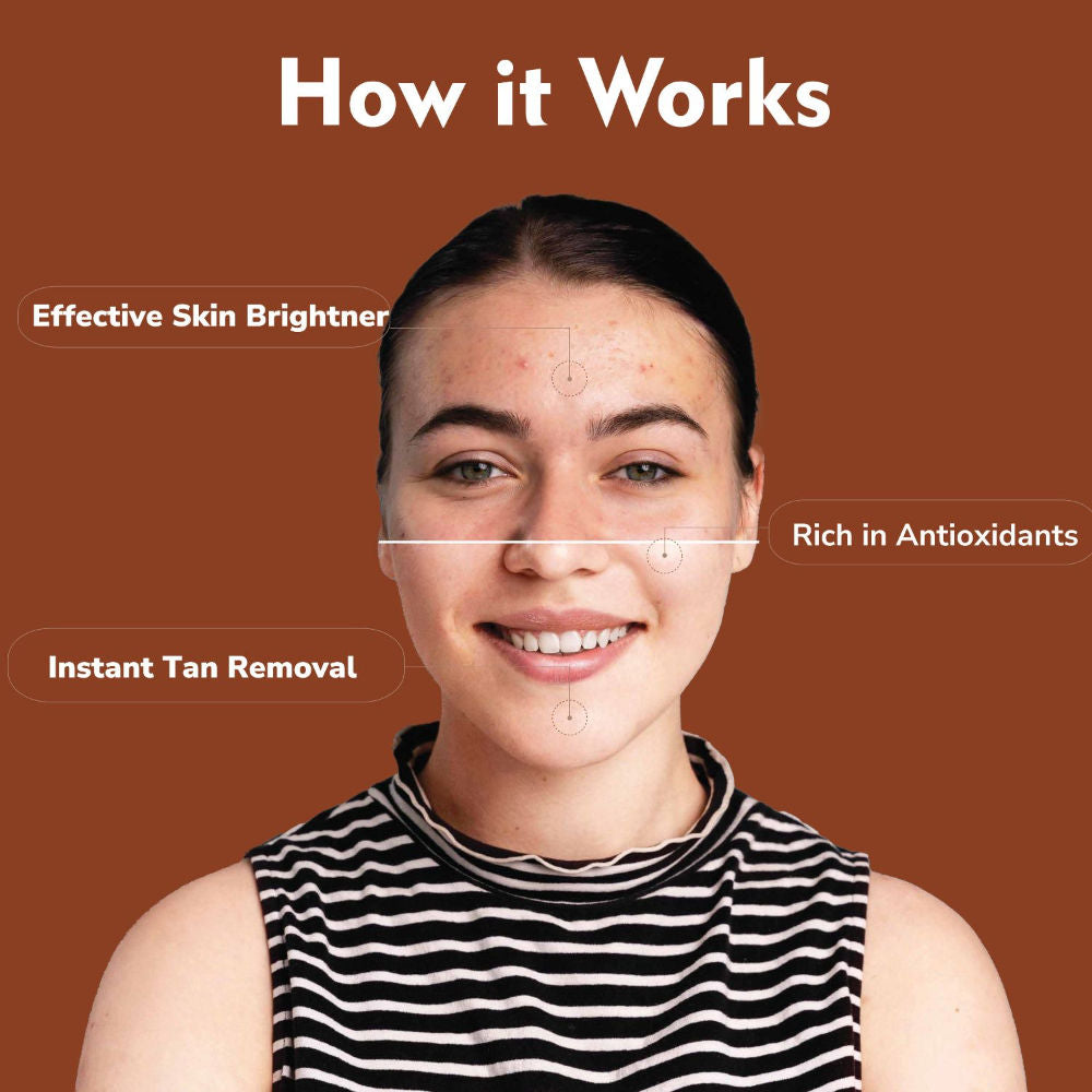Kojic Acid Pigmentation De D Tan Dark Spots Removal Skin Whitening Glowing Face Pack Mask