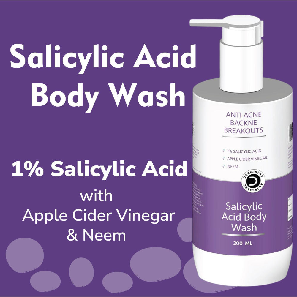 1% Salicylic Acid Niacinamide Exfoliating Body Wash for Back Acne Oily Acne Prone Skin