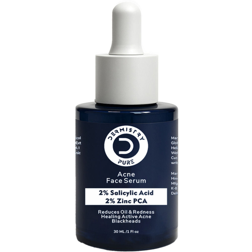 2% Salicylic Acid Zinc Face Serum For Oily Acne Prone Skin Open Pores Spots Scars Removal