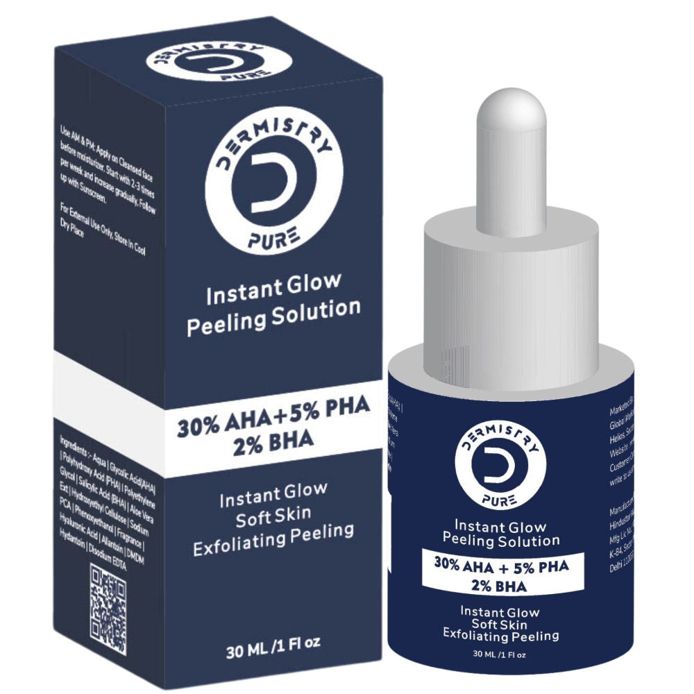 30% AHA 5% PHA 2% BHA Peeling Solution Face Serum Glowing Skin Exfoliating Chemical Peel