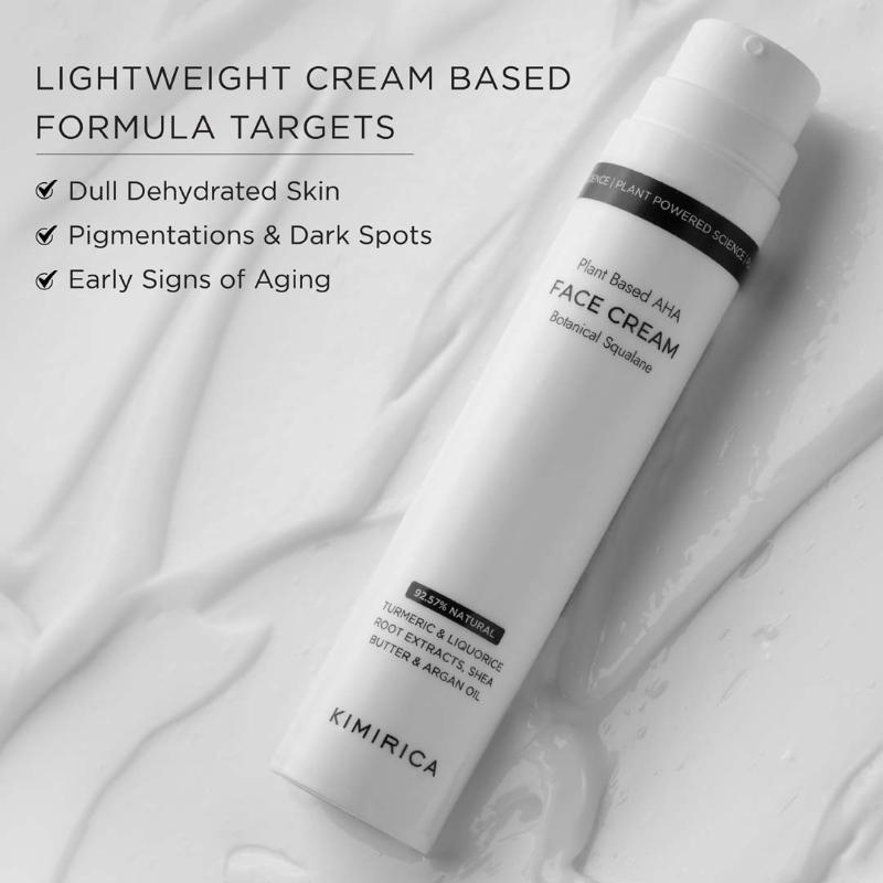 Brightening And Hydrating Face Cream With Plant Based AHA, Squalane, Butter & Argan Oil