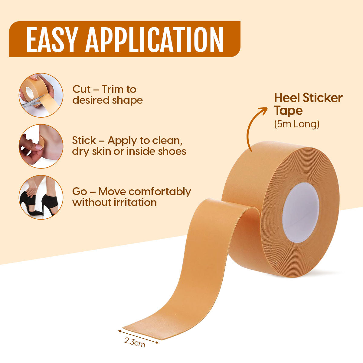 Foot Care Tape Heel Anti Slip Grip Sticker Shoe Bite Feet Protector Blister Prevention Bandage