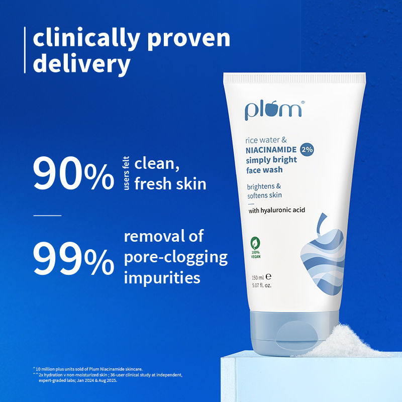 2% Niacinamide Face Wash With Rice Water For Oily Skin, Brightens & Hydrates