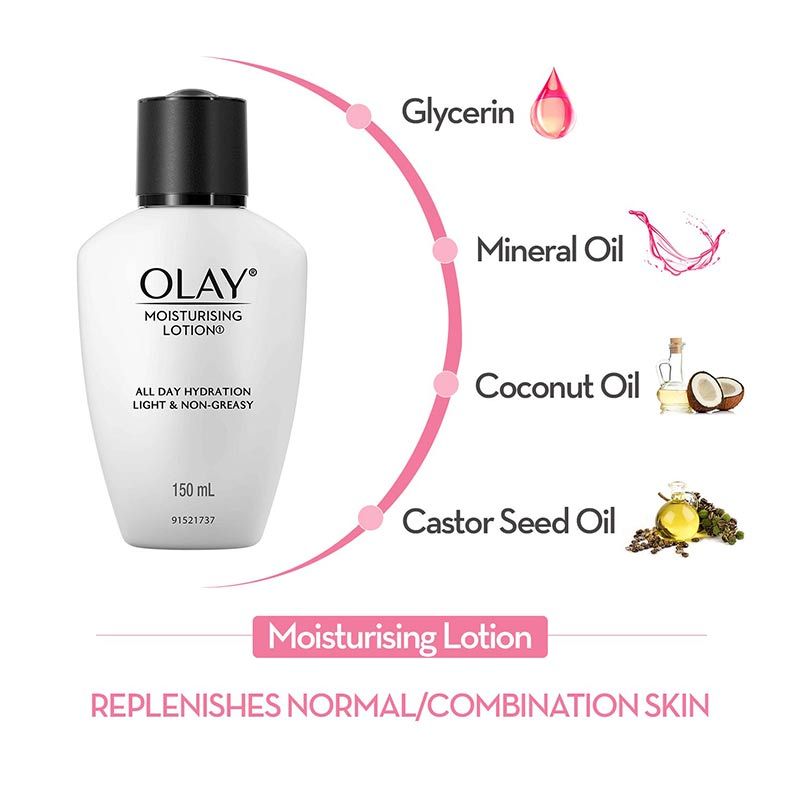 Moisturising Lotion, Light Weight & Non Greasy With Coconut & Castor Seed Oil