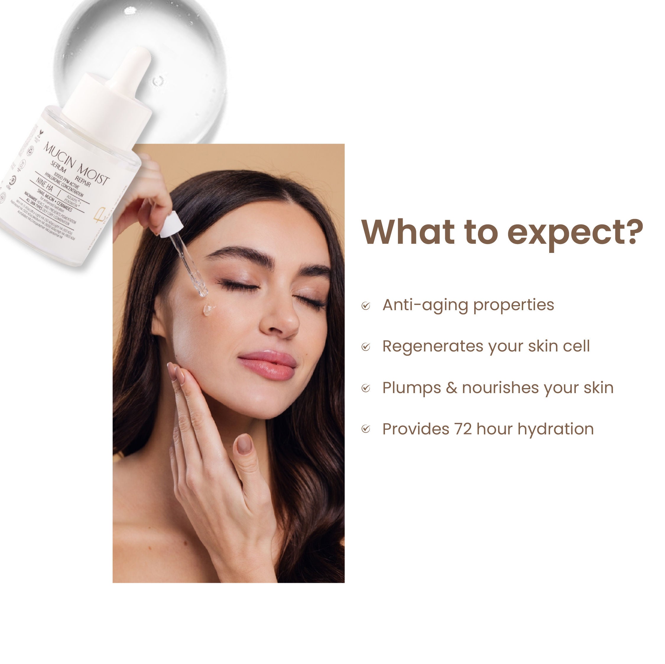 Personal Touch Snail Mucin Serum with Hyaluronic Acid & Ceramides,Brightening & Skin Glow