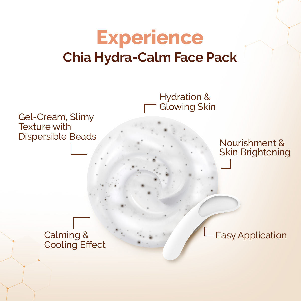 Chia Hydra Calm Face Pack Niacinamide & Ceramides for Hydration, Glow & Skin Brightening