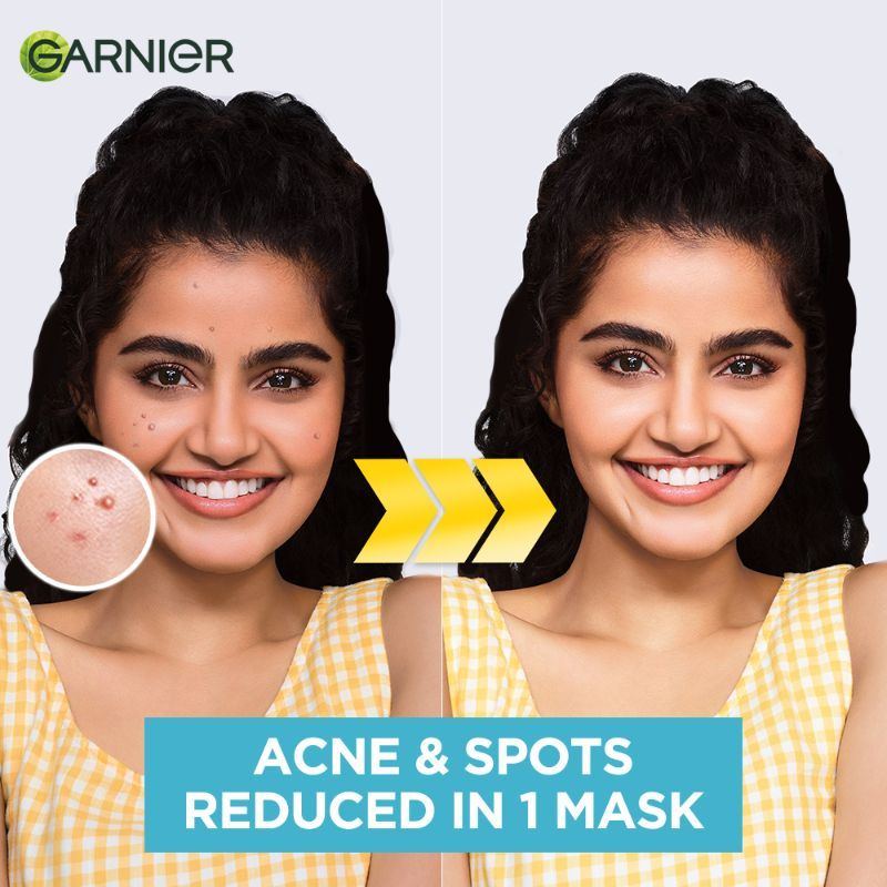 Bright Complete Anti Pimple Sheet Mask With Salicylic Acid, Niacinamide & Vitamin C Serum