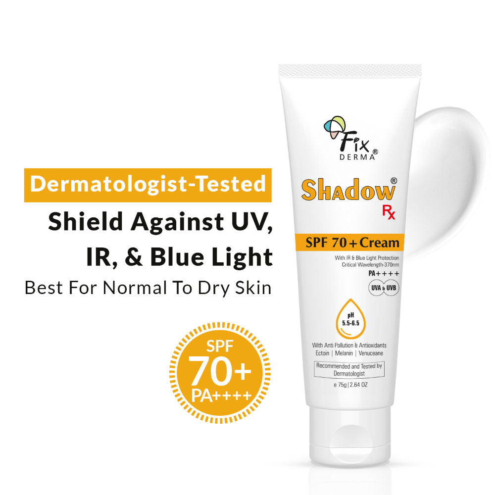 Shadow Rx Sunscreen SPF 70+ Cream For Dry Skin Acne Prone