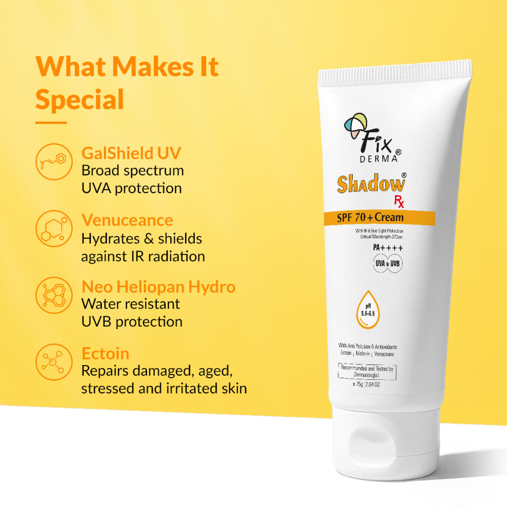 Shadow Rx Sunscreen SPF 70+ Cream For Dry Skin Acne Prone